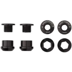 Wolf-tooth Wolf Tooth 1x Chainring Bolts And Nuts Set Of 4 In Black