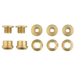 Wolf-tooth Wolf Tooth Chainring Bolts Set Of 5 In Gold