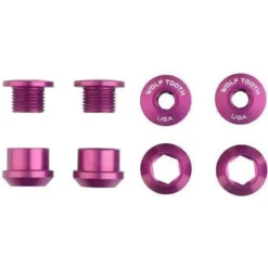 Wolf-tooth Wolf Tooth 1x Chainring Bolts And Nuts Set Of 4 In Purple