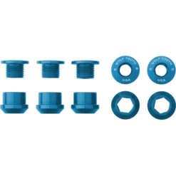 Wolf-tooth Wolf Tooth Chainring Bolts Set Of 5 In Blue