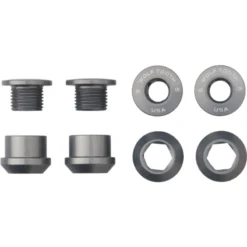 Wolf-tooth Wolf Tooth 1x Chainring Bolts And Nuts Set Of 4 In Grey