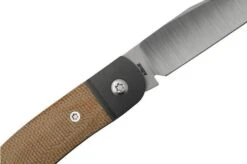 Jack Wolf Javelina Jack, JAVEL-01-NAT, Natural Canvas Micarta Slipjoint Pocket Knife -Garden Tools JW JAVEL 01 NAT 05 jackwolf