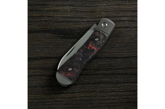 Jack Wolf K9 Jack, Red Dark Matter Fat Carbon K9-01-DMR Slipjoint Pocket Knife 4 Jack Wolf K9 Jack, Red Dark Matter Fat Carbon K9-01-DMR Slipjoint Pocket Knife - Image 2