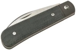 Jack Wolf Laid Back Jack, Black Canvas Micarta LAIDB-01-BLK Slipjoint Pocket Knife -Garden Tools JW LAIDB 01 BLK 06 jackwolf