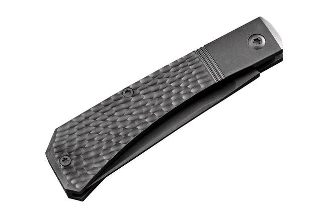 Jack Wolf Pioneer Jack PIONE-01-TI-JI DLC Black Jigged Titanium, Slipjoint Pocket Knife 6 Jack Wolf Pioneer Jack PIONE-01-TI-JI DLC Black Jigged Titanium, Slipjoint Pocket Knife - Image 4