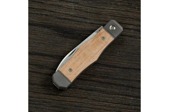 Jack Wolf Vampire Jack VAMPI-01-NAT Natural Canvas Micarta Slipjoint Pocket Knife 4 Jack Wolf Vampire Jack VAMPI-01-NAT Natural Canvas Micarta Slipjoint Pocket Knife - Image 2