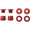 Wolf-tooth Wolf Tooth 1x Chainring Bolts And Nuts Set Of 4 In Red -Garden Tools Red