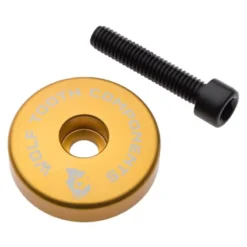 Wolf-tooth Wolf Tooth Ultralight Stem Cap And Bolt With Integrated Spacer 13 Wolf-tooth Wolf Tooth Ultralight Stem Cap And Bolt With Integrated Spacer -Garden Tools WT Cap Gold 01 590x