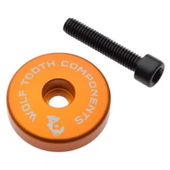 Wolf-tooth Wolf Tooth Ultralight Stem Cap And Bolt With Integrated Spacer 15 Wolf-tooth Wolf Tooth Ultralight Stem Cap And Bolt With Integrated Spacer -Garden Tools WT Cap Orange 01 590x