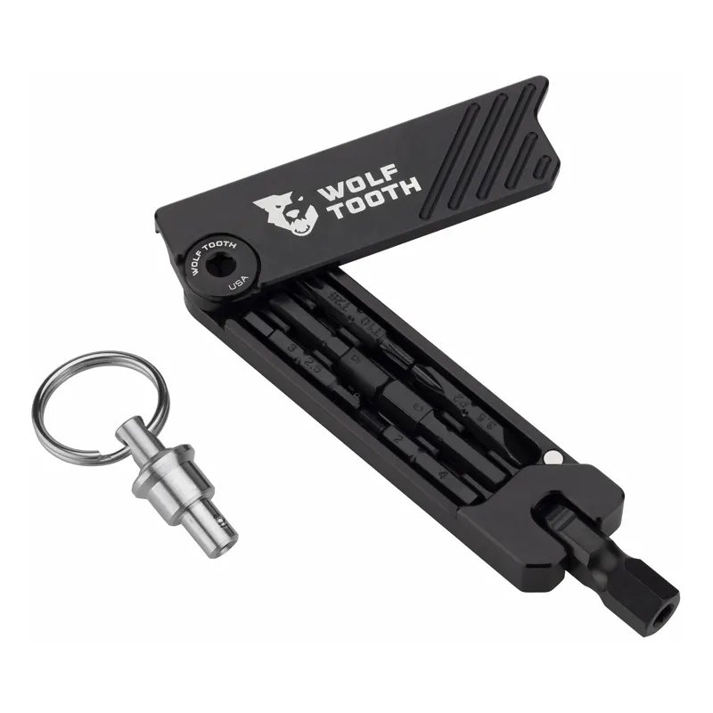 Wolf-tooth Wolf Tooth 6-Bit Hex Wrench Multi Tool With Keyring In Black 3 Wolf-tooth Wolf Tooth 6-Bit Hex Wrench Multi Tool With Keyring In Black