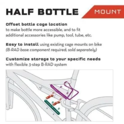 Wolf-tooth Wolf Tooth B-RAD Half Bottle Adaptor In Black