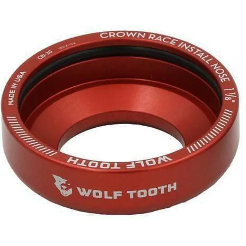 Wolf-tooth Wolf Tooth Crown Race Installation Tool Adapter In Red 3 Wolf-tooth Wolf Tooth Crown Race Installation Tool Adapter In Red