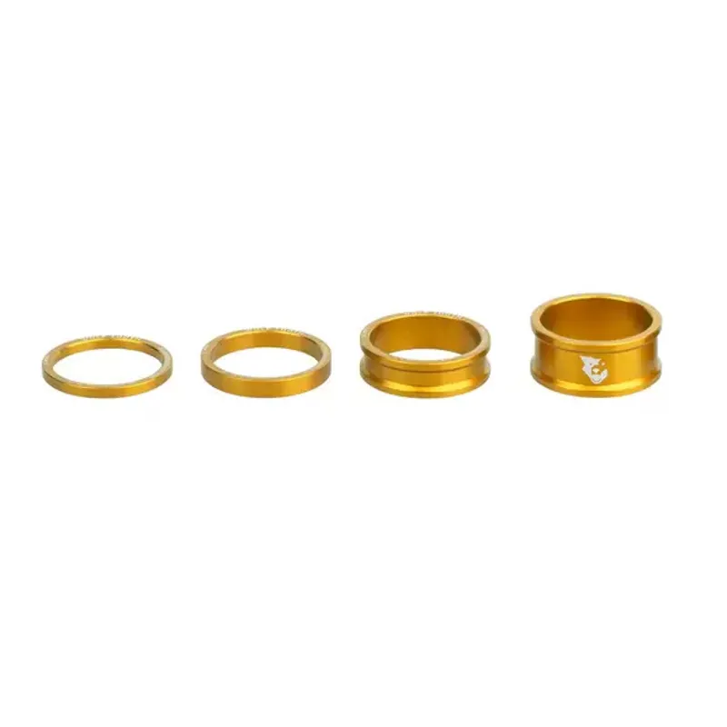 Wolf-tooth Wolf Tooth Precision Headset Spacers Kit In Gold 3 Wolf-tooth Wolf Tooth Precision Headset Spacers Kit In Gold