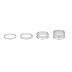 Wolf-tooth Wolf Tooth Precision Headset Spacers Kit In Silver