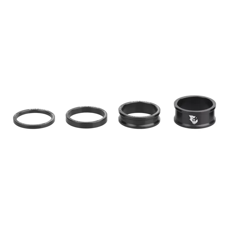 Wolf-tooth Wolf Tooth Precision Headset Spacers Kit In Black 3 Wolf-tooth Wolf Tooth Precision Headset Spacers Kit In Black