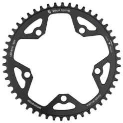 Wolf-tooth Wolf Tooth 130 BCD Cyclocross Flat Top 50T Chainring In Black